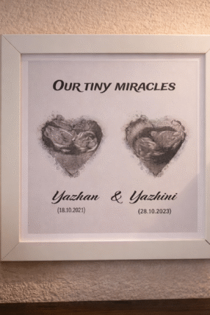 Baby Scan Frame – Ultrasound Keepsake | Siblings