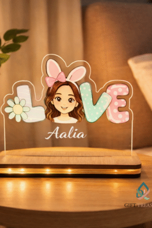 LOVE LED Tabletop Lamp – Personalized Acrylic Name Light