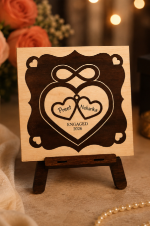 Wooden engagement Plaque