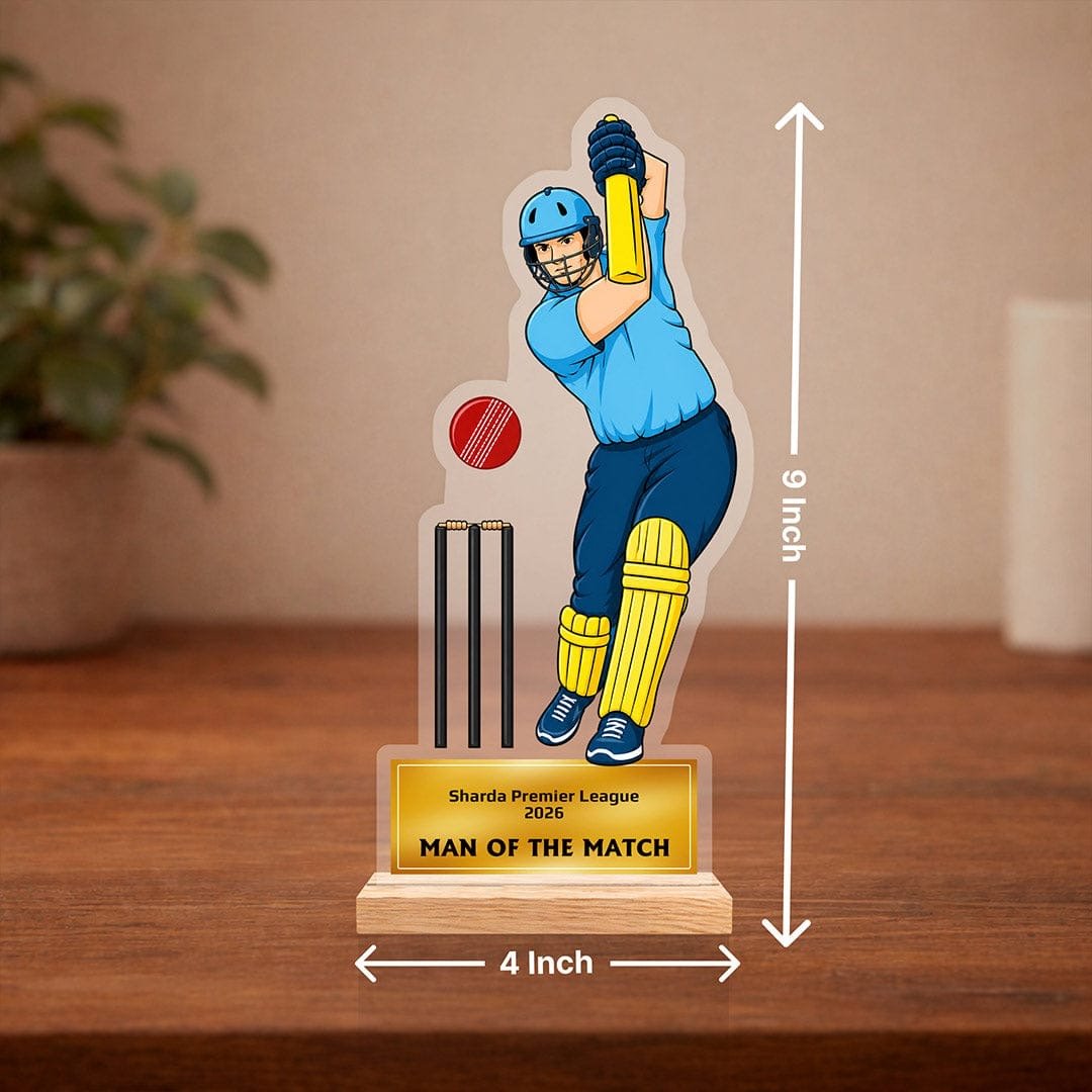 Personalised Cricket Champion Trophy - Image 2