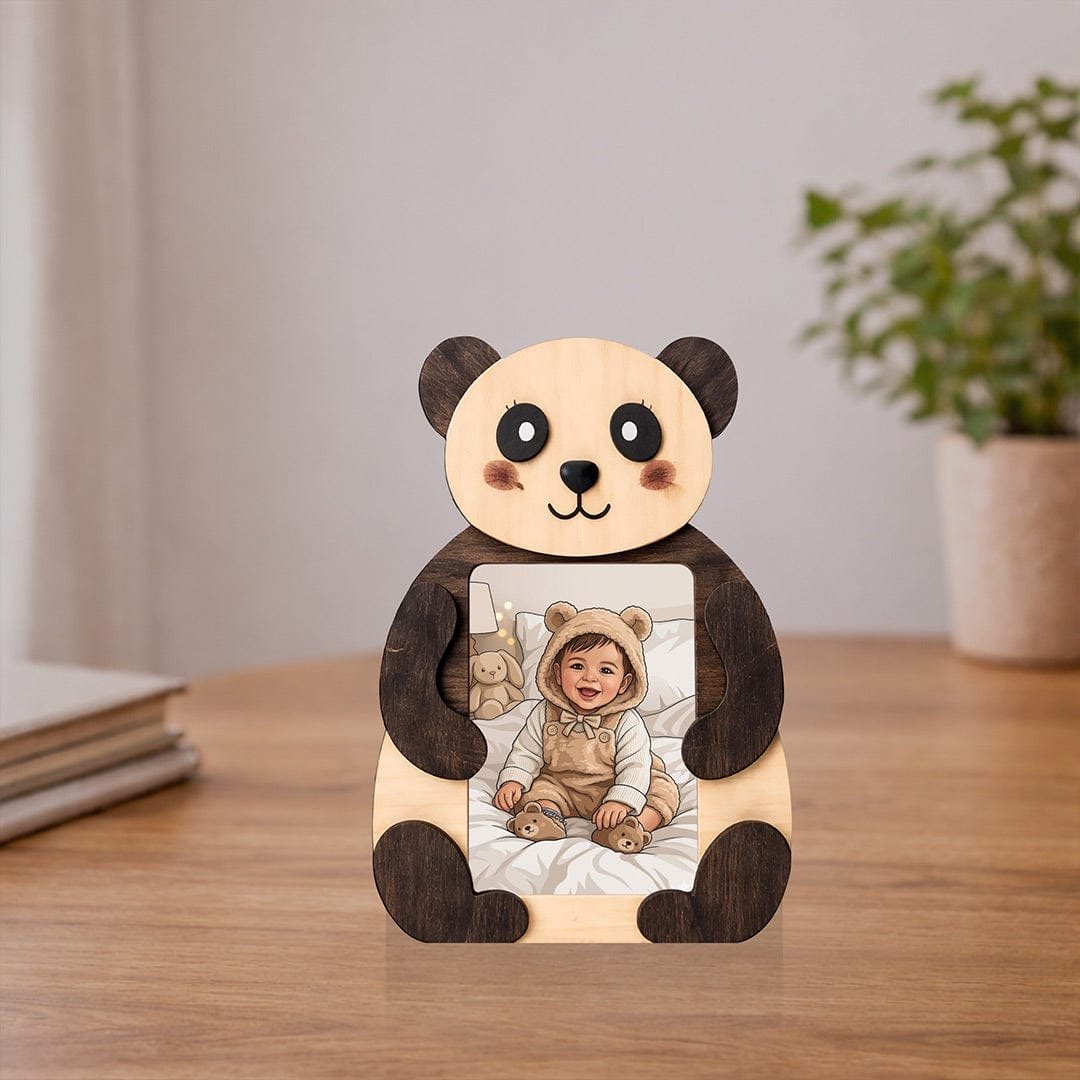 Personalized Panda Wooden Photo Frame