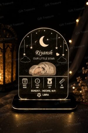 Personalized Baby Birth Details LED Acrylic Lamp