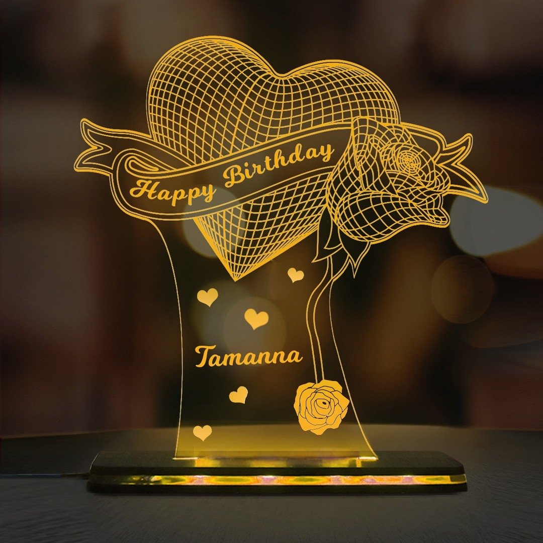 Personalized Acrylic LED Quote Lamp – Custom Name & Message Light